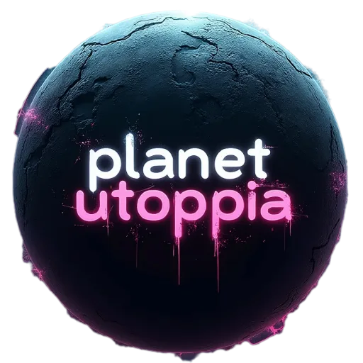 Logo de Planet Utoppia – estudio de fan art ciberpunk